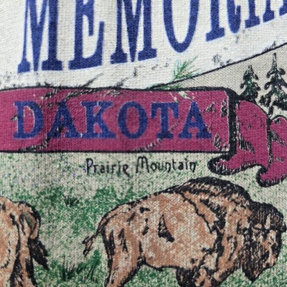 Vintage Mount Rushmore Shirt Unisex Tan Brown Tee Single Stitch 80s 90s USA - Picture 3 of 8